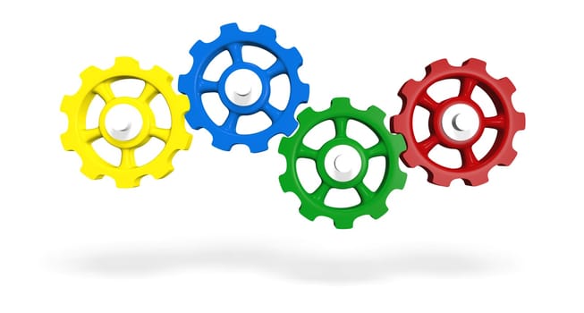 Colorful Gears - Green Red Blue Yellow 6