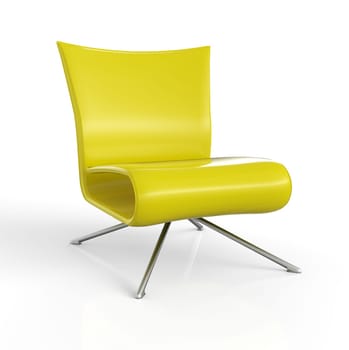 Club Chair Yellow 3D