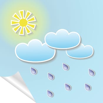colorful illustration with sun background  for your design