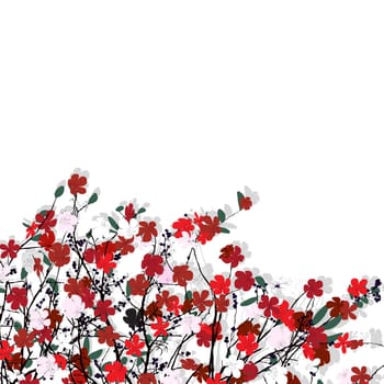 Decorative floral card with room for text, abstract art