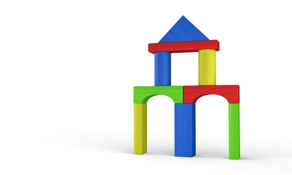 House made of colorful building blocks