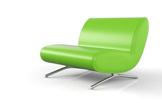 Ergonomic designer armchair green