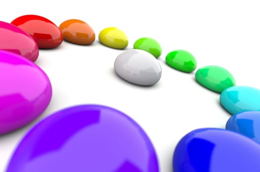 3D Color Wheel from Drops 5