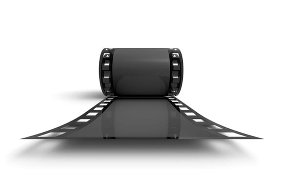 3D Film Roll - Dark Gray Frontal View