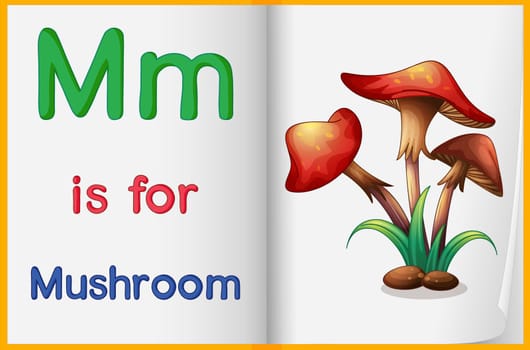 Worksheet teaching a letter and word with picture