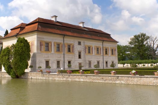 State Chateau Kratochvile with park (Czech Republic, Central  Europe).