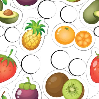 illustration of fruits on a white background