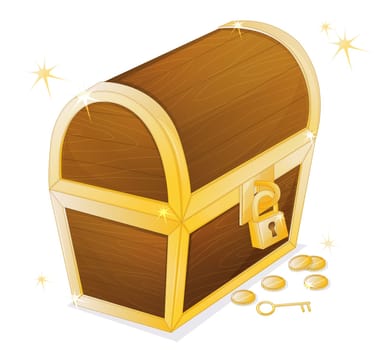 illustration of a jewellery box on a white background