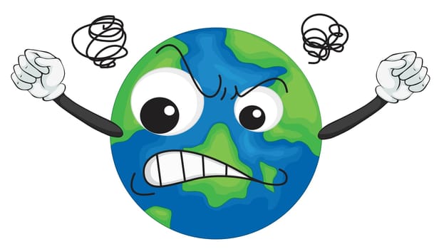 illustration of the planet earth on a white background