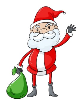 illustration of Santa Claus on a white background
