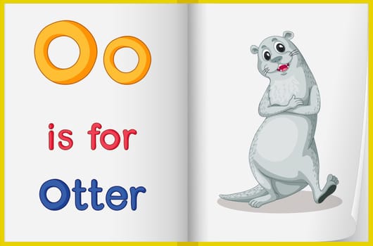 Worksheet teaching a letter and word with picture