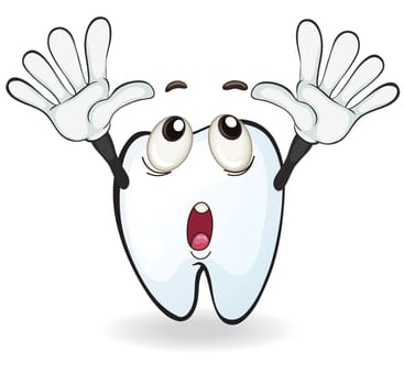 illustration of a tooth on a white background