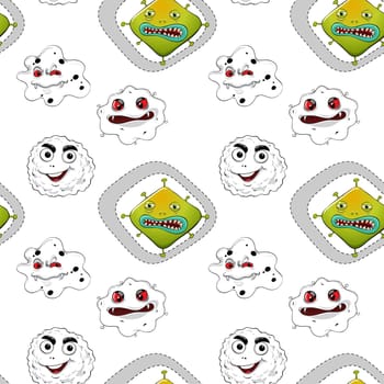 Illustration of a seamless pattern