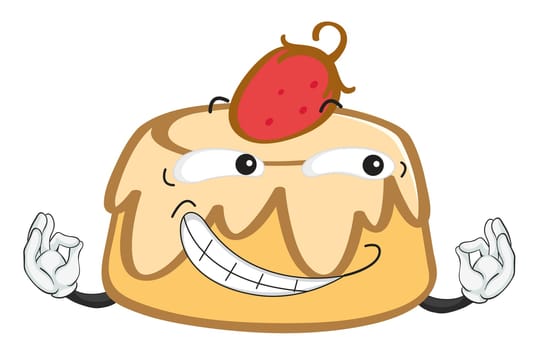 illustration of cake on a white background