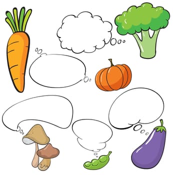 illustration of vegetables on a white background