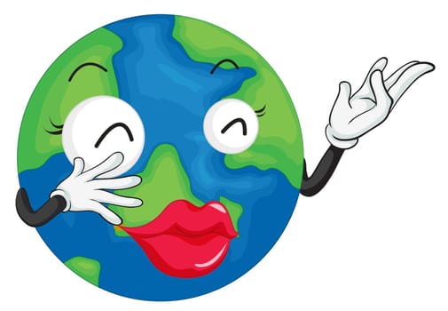 illustration of earth planet on a white background