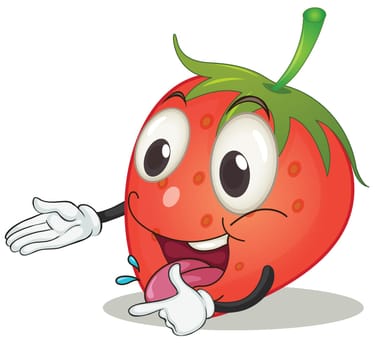 illustration of a strawberry on a white background