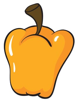 illustration of yellow capsicum on a white background