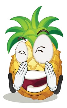 illustration of pineapple on a white background
