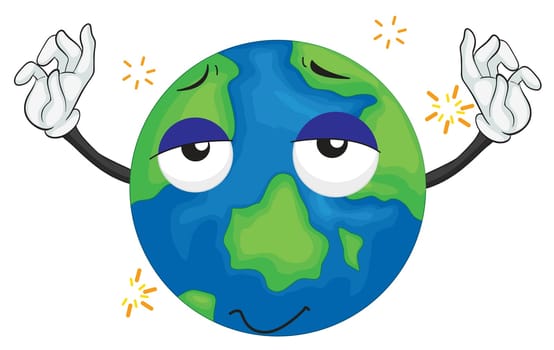 illustration of earth planet on a white background
