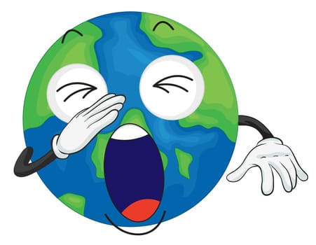detailed illustration of planet earth on white background