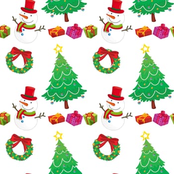 detailed illustration of christmas festical celebration accessories