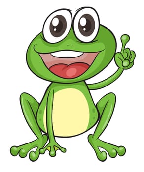illustration of a frog on a white background