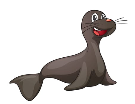 illustration of a seal on a white background