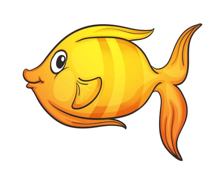illustration of yellow fish on a white background