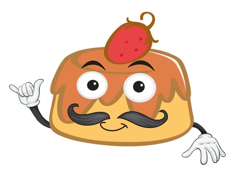 illustration of cake on a white background