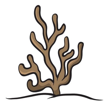 illustration of a under water plant on white background