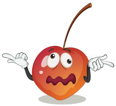 illustration of a cherry on a white background
