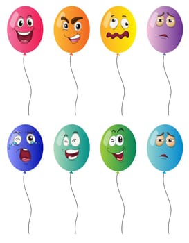 illustration of a balloons on white background