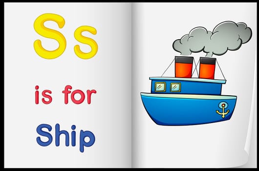 Worksheet teaching a letter and word with picture