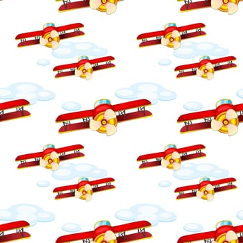 illustration of a aeroplanes on a white background
