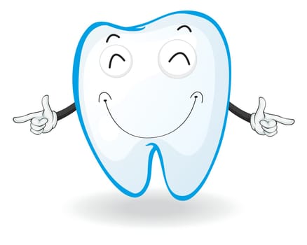 illustration of a tooth on a white background
