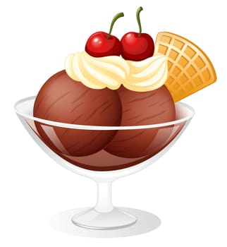 illustration of a Icecream on a white background