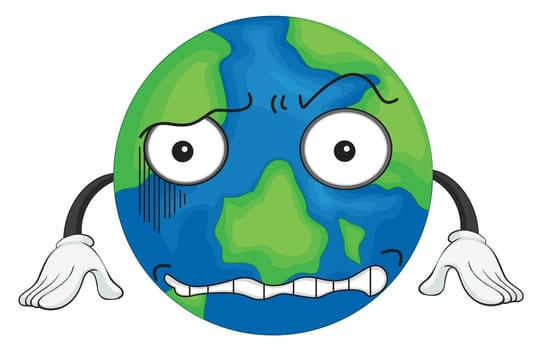 illustration of an Planet Earth on a white background