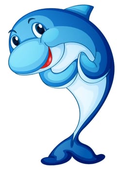 Illustration of an isolated dolphin