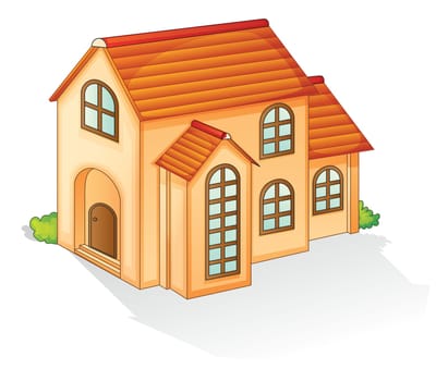 illustration of a house on a whitte background