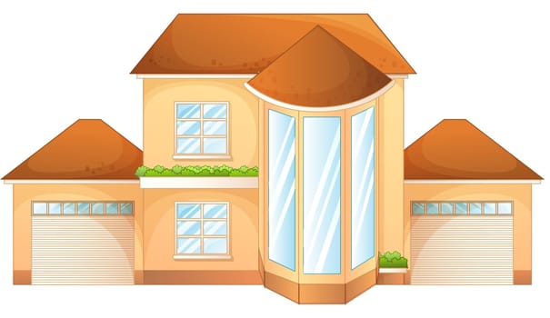 illustration of a house on a white background
