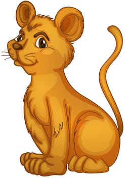 illustration of a cub on a white background