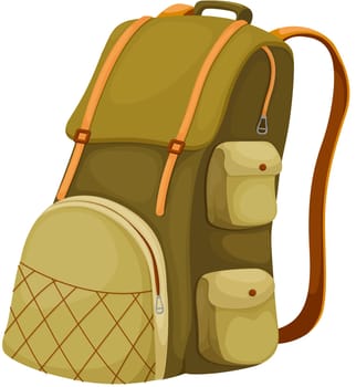 Schoolbag backpack on a white background
