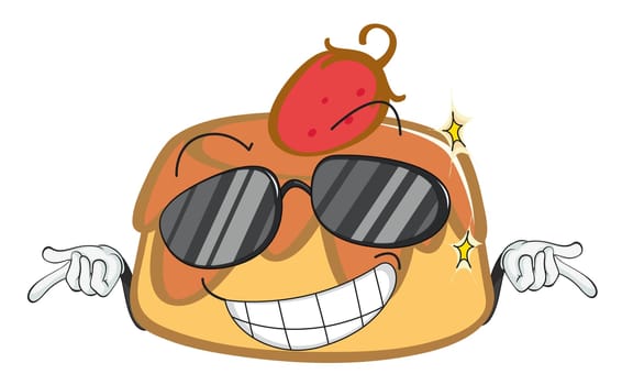 illustration of a cake on a white background