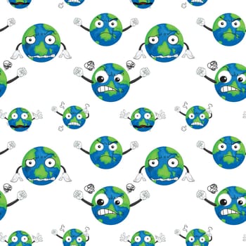 illustration of a earth planet on a white background