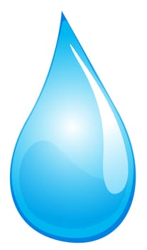 Illustration of a drop of water
