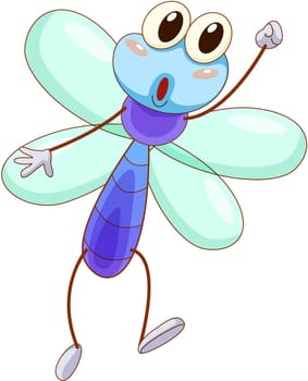illustration of a cute fly