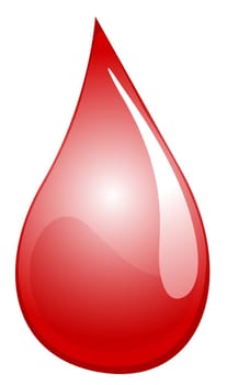Illustration of a drop of blood