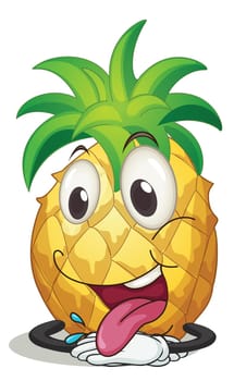 illustration of a pineapple on a white background