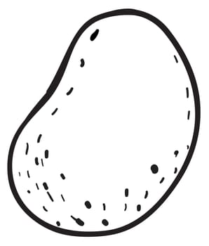 illustration of a sketch of round shape on a white background